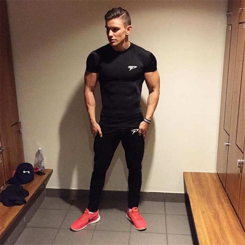 Sportowa Koszulka Męska Rashgard Quick Dry Fit Running T-shirt Męska Koszulka Fitness Elastyczna Koszulka Sportowa Do Koszykówki