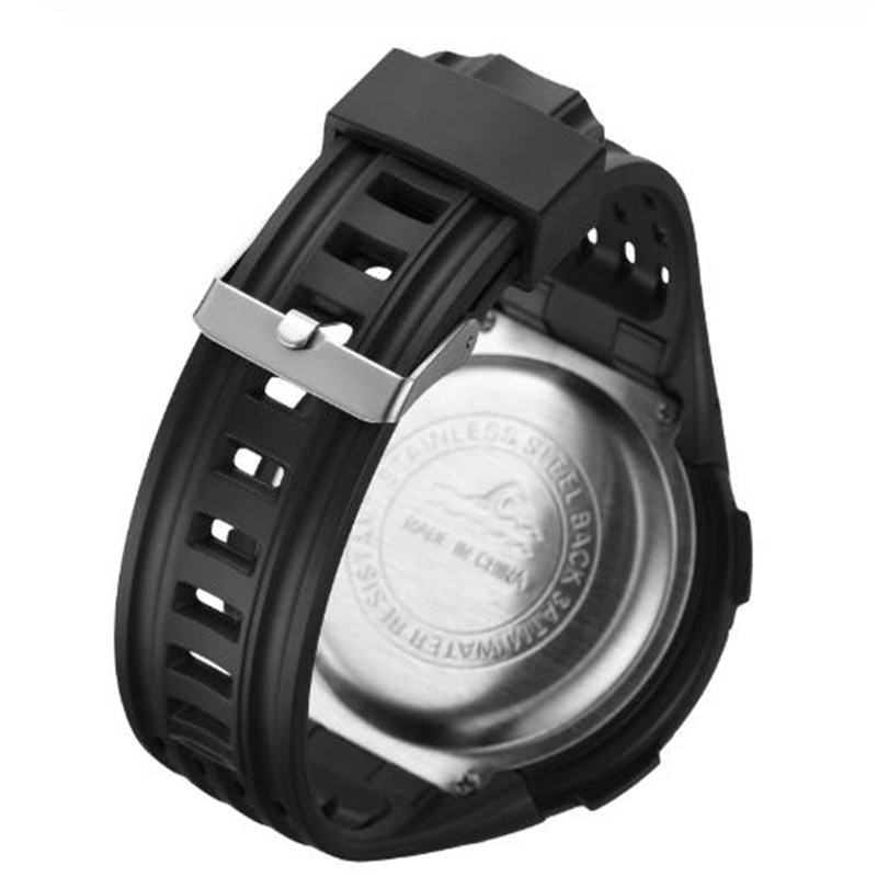 Sportowy Zegarek Męski 3atm Wodoodporny Wyświetlacz Świetlny Elektroniczny Zegarek Cyfrowy Z Dużą Tarczą