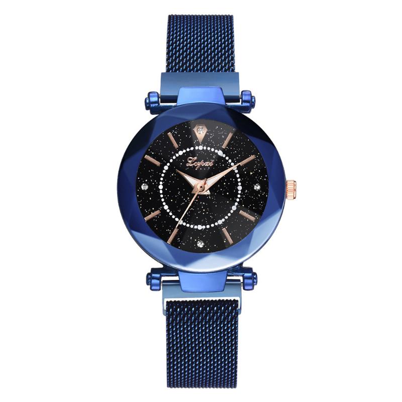 Star Dial Shining Unique Design Damskie Wrist Watch Pełne Stalowe Zegarki Kwarcowe