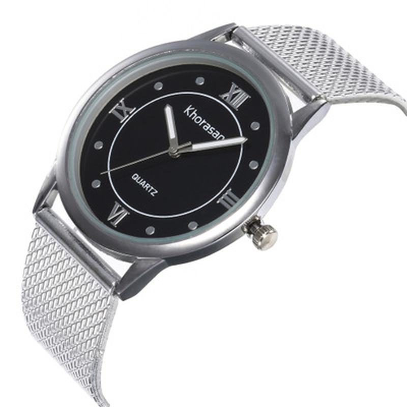 Symulacja W Skali Rzymskiej Plastikowy Pasek Z Siatki Casual Style Moda Damskie Watch Zegarek Kwarcowy