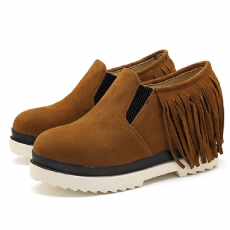 Tassel Slip On Koturny Platforma Wygodne Botki