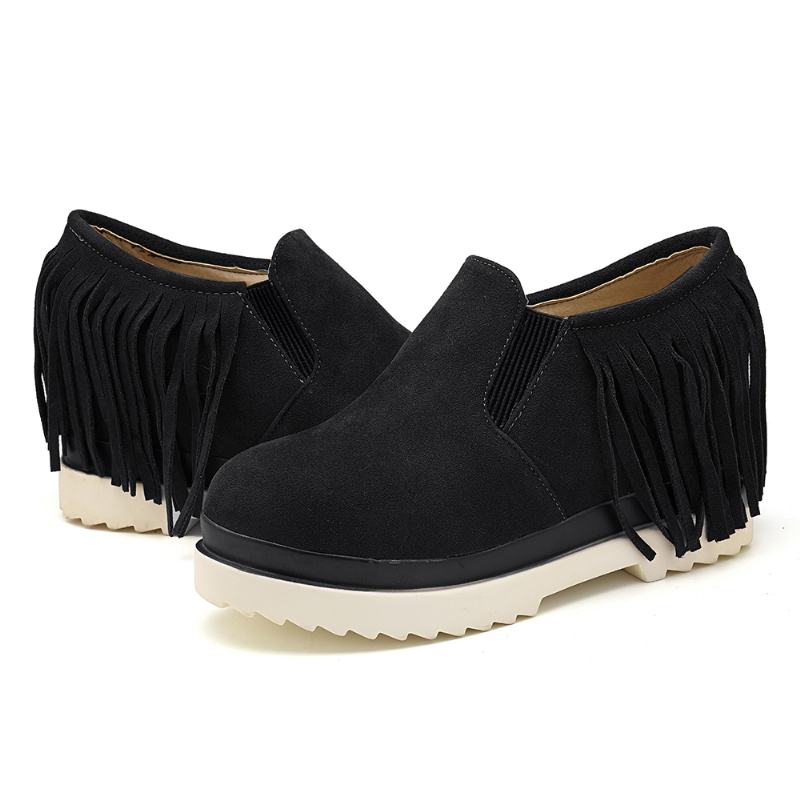 Tassel Slip On Koturny Platforma Wygodne Botki