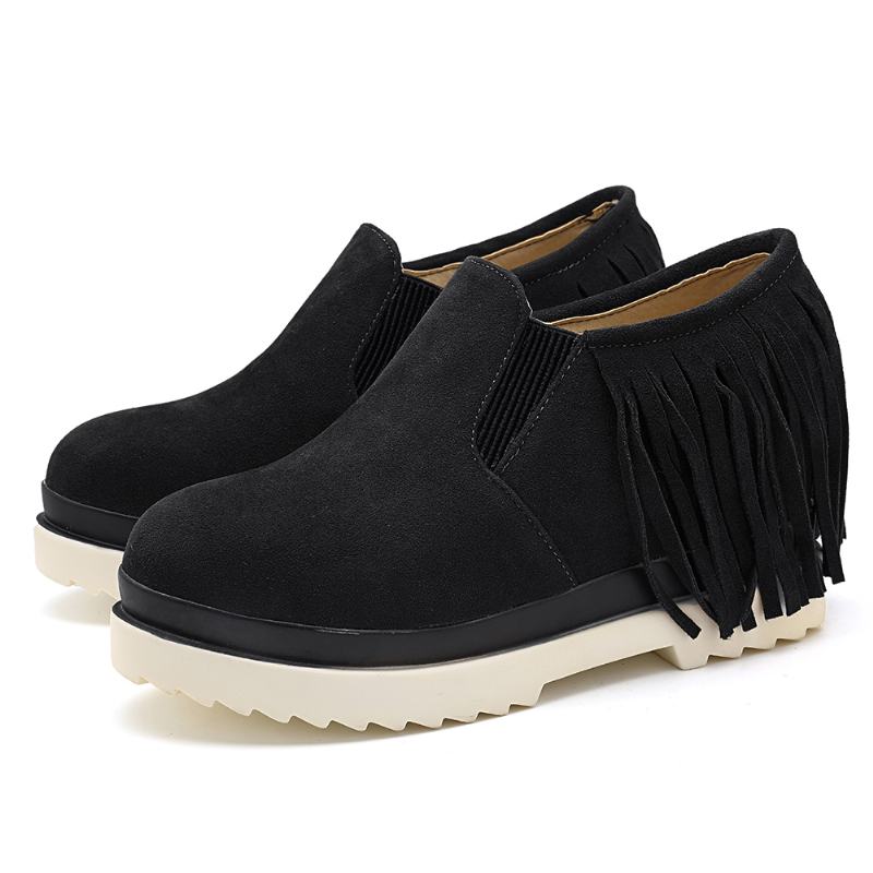 Tassel Slip On Koturny Platforma Wygodne Botki