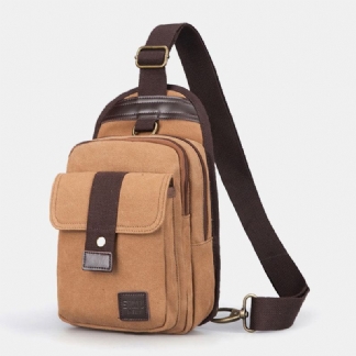 Torba Męska Vinatge Anti-theft Canvas Chest Bag Torba Na Ramię Crossbody