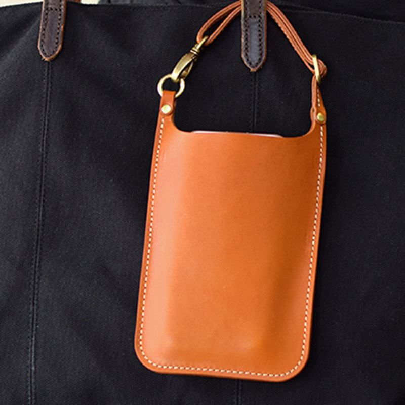 Torba Z Prawdziwej Skóry Vintage Casual Carry 6.1 Cala Torba Na Telefon Torba Na Monety Torba Na Talię Dla Kobiet Mężczyzn