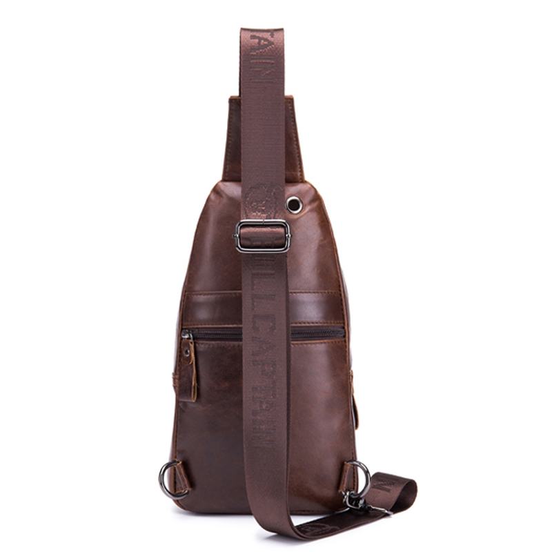 Torba Z Prawdziwej Skóry Vintage Sling Bag Torba Na Klatkę Piersiową Dla Mężczyzn