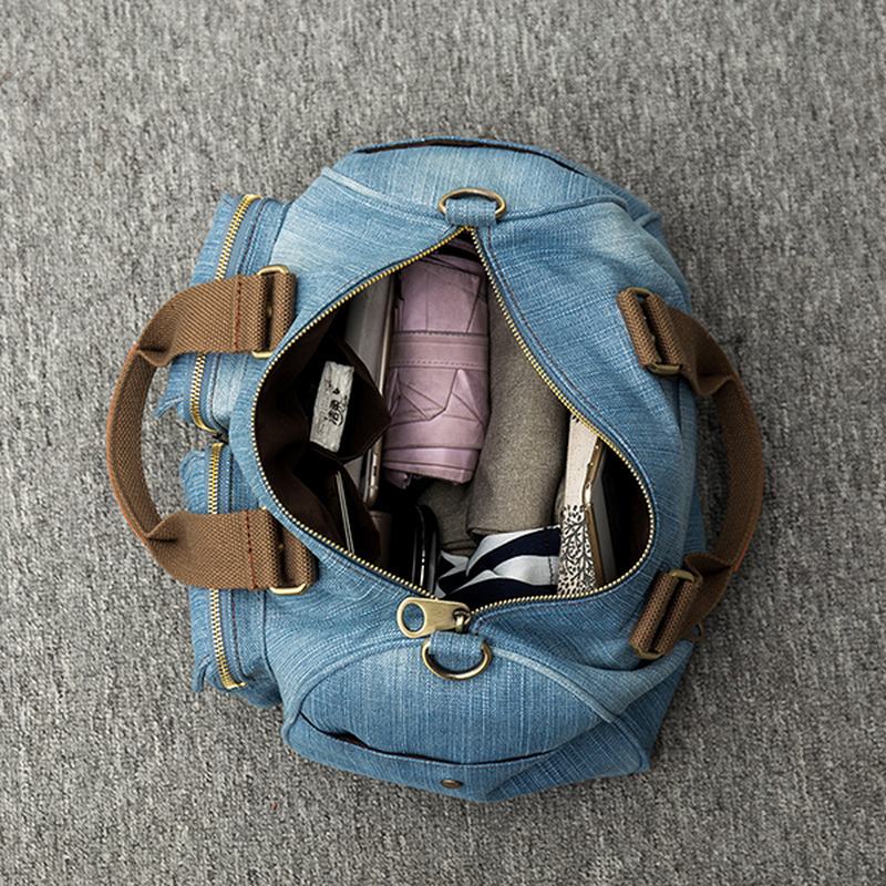 Torebka Damska Denim Travel O Dużej Pojemności Casual Torba Przez Ramię