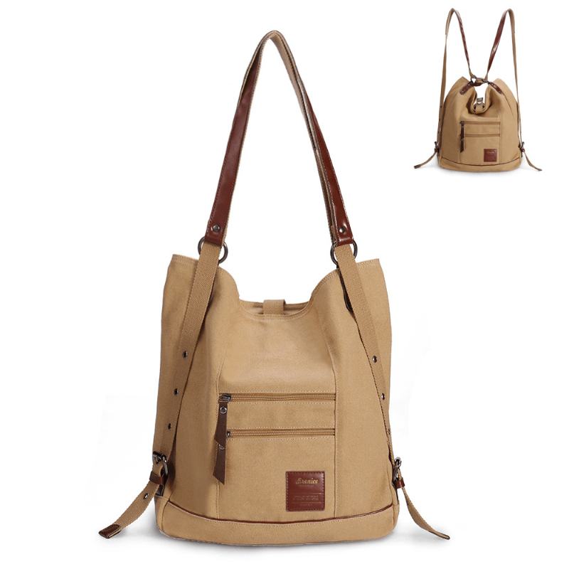 Torebka Damska Multi-carry Casual Canvas Torebka Torba Na Ramię Satchel Backpack