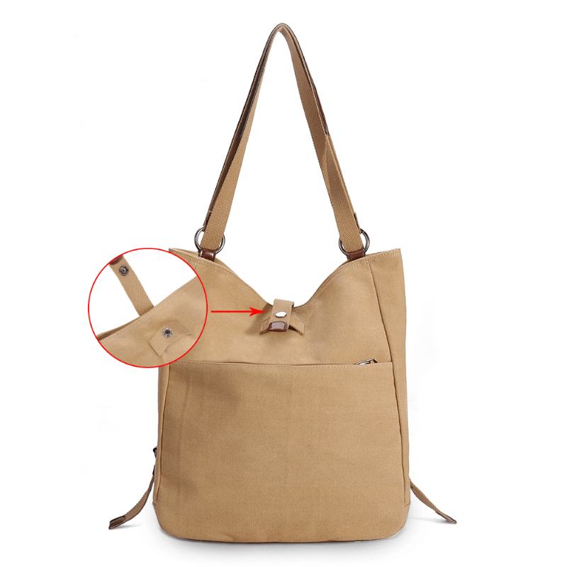 Torebka Damska Multi-carry Casual Canvas Torebka Torba Na Ramię Satchel Backpack