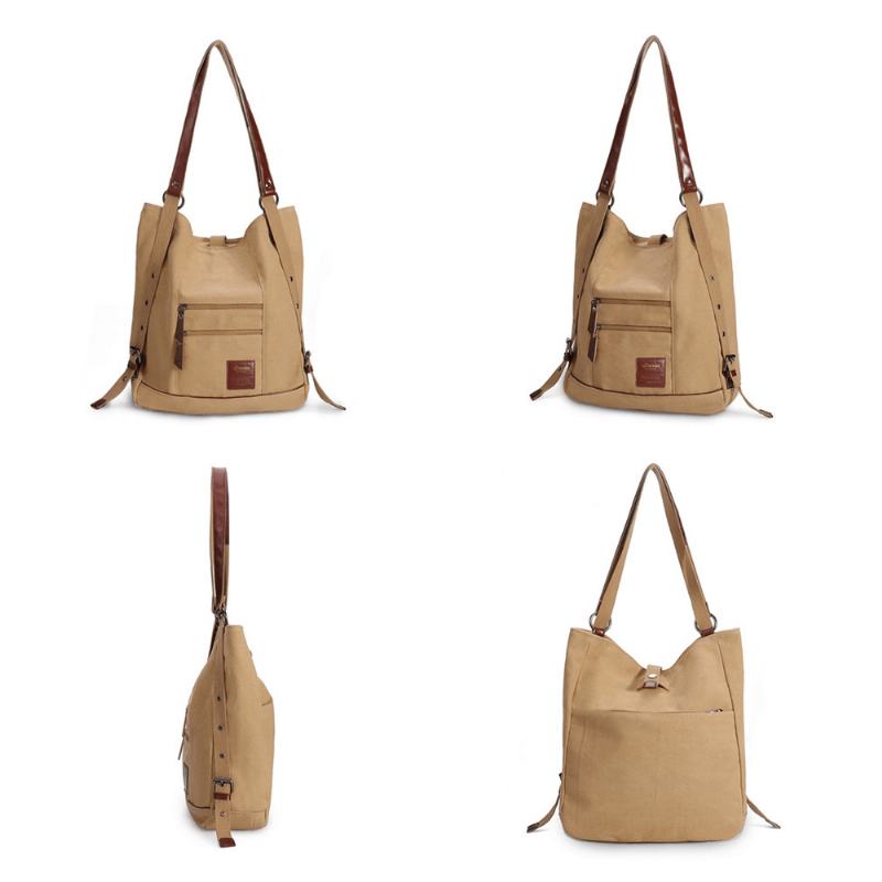 Torebka Damska Multi-carry Casual Canvas Torebka Torba Na Ramię Satchel Backpack