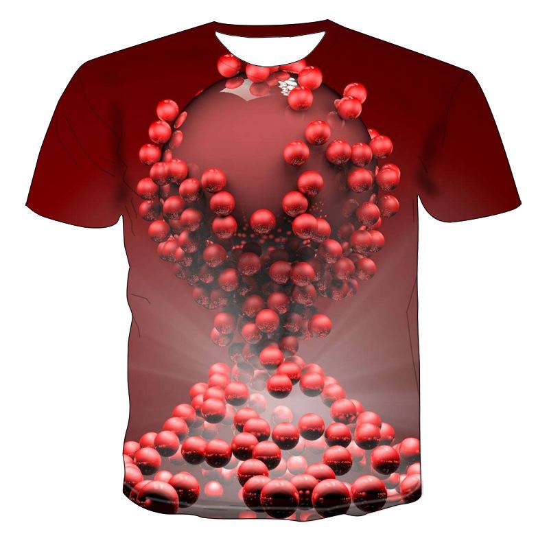 Trójwymiarowy T-shirt Z Nadrukiem 3d W Stosy