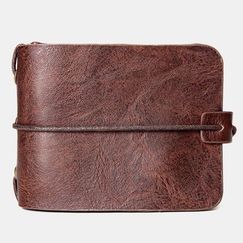 Udostępnij Kupony Mężczyźni Vintage Card Holder Solid Short