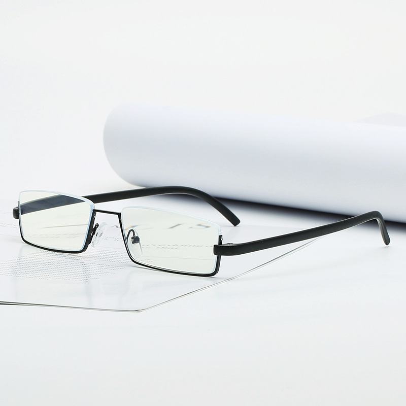 Ultralekkie Metalowe Okulary Przeciwzmęczeniowe Z Półoprawkami Modne I Wygodne