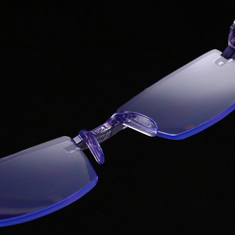 Unisex Anti-blue Light Bezramowe Hd Diamentowe Przycinanie Bi-light Podwójne Okulary Do CZytania Okulary Prezbiopijne