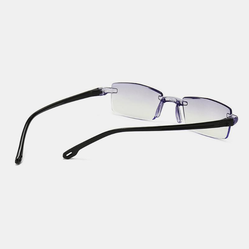 Unisex Anti-blue Light Bezramowe Hd Diamentowe Przycinanie Bi-light Podwójne Okulary Do CZytania Okulary Prezbiopijne