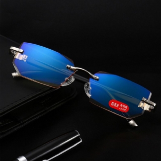 Unisex Anty-niebieskie Promieniowanie Świetlne Bez Oprawek Metalowe Okulary Do Prezbiopii Okulary Do CZytania O Wysokiej Rozdzielczości