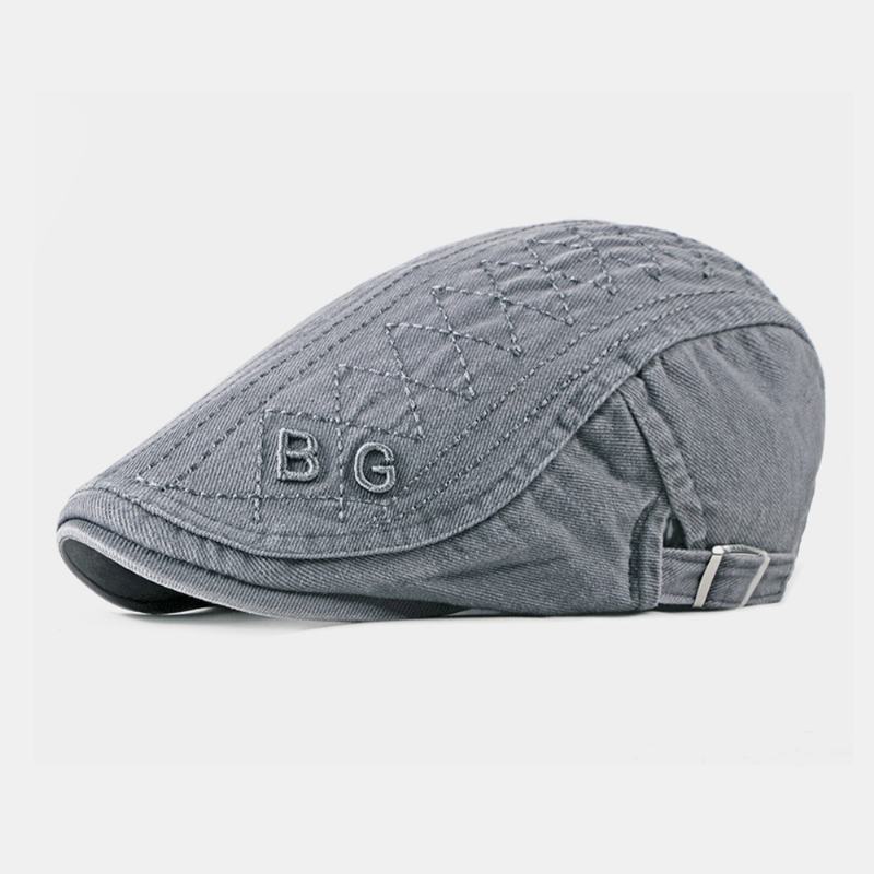 Unisex Bawełniane Litery Z Haftem Casual Moda Forward Hat Beret Hat