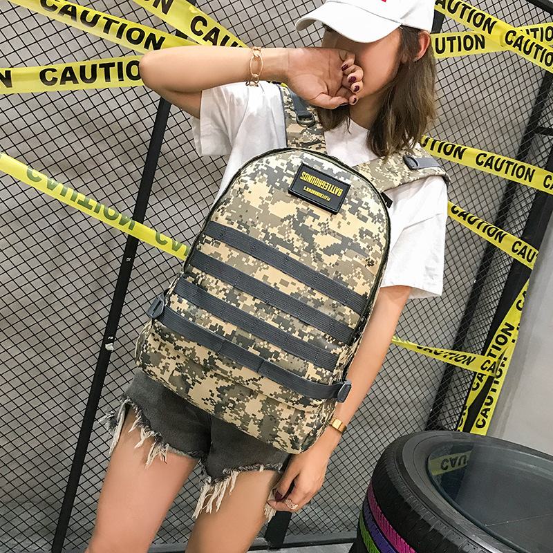 Unisex Camouflage Oxford Cloth Student School Bag Moda Game Trend Plecak