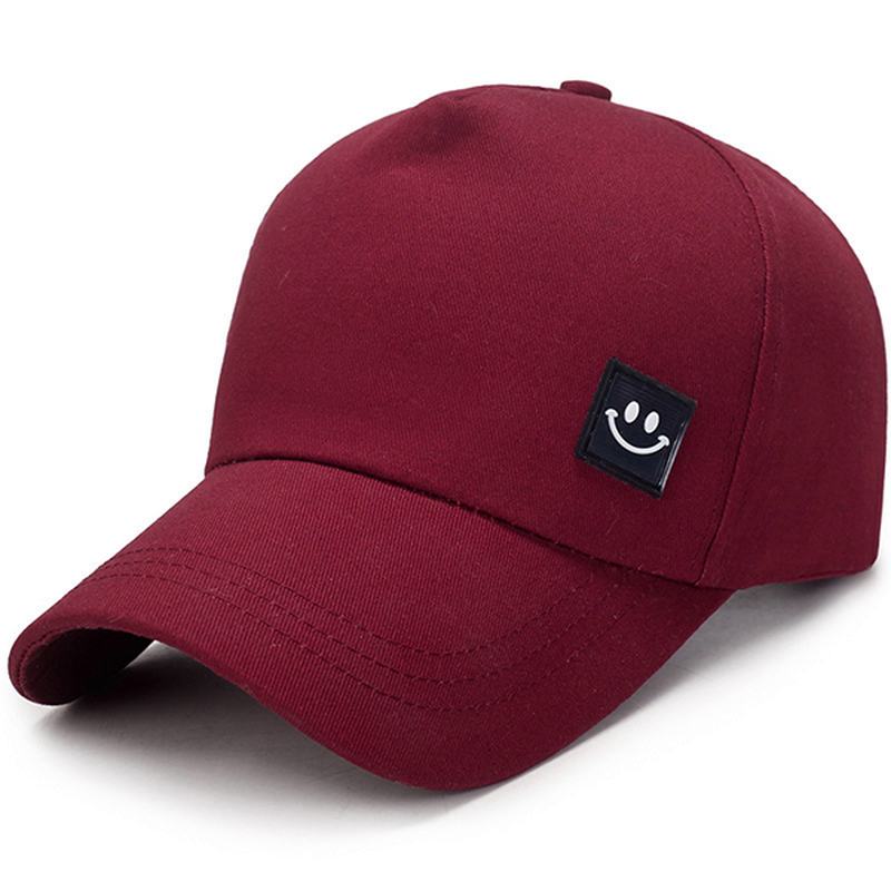 Unisex Canvas Uśmiechnięta Twarz Sun Peaked Cap Outdoor Sport Trucker CZapki Dla Mężczyzn I Kobiet