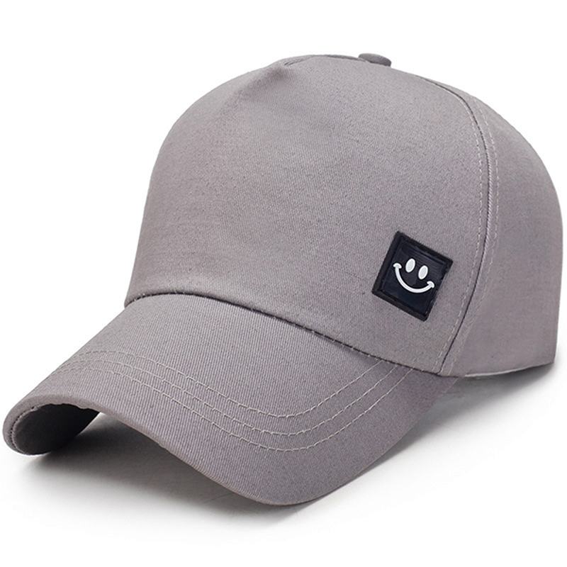 Unisex Canvas Uśmiechnięta Twarz Sun Peaked Cap Outdoor Sport Trucker CZapki Dla Mężczyzn I Kobiet