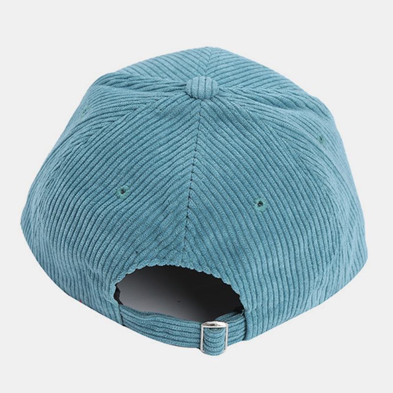 Unisex Cartoon Sheep Haft CZapka Z Daszkiem Na Co Dzień Z Szerokim Rondem W Paski Sunshade Suncreen Corduroy Hat