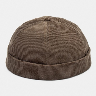 Unisex Dome Regulowana Łatka W Kształcie Litery Twill Cap Outdoor Hip Hop Sunshade Brimless Beanie Landlord Cap Skull Cap