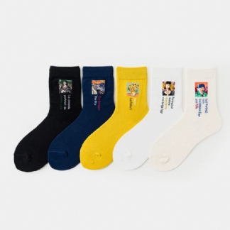 Unisex Europejski Styl Światowej Sławy Seria Malarska Retro Obraz Olejny Cerative Tube Socks