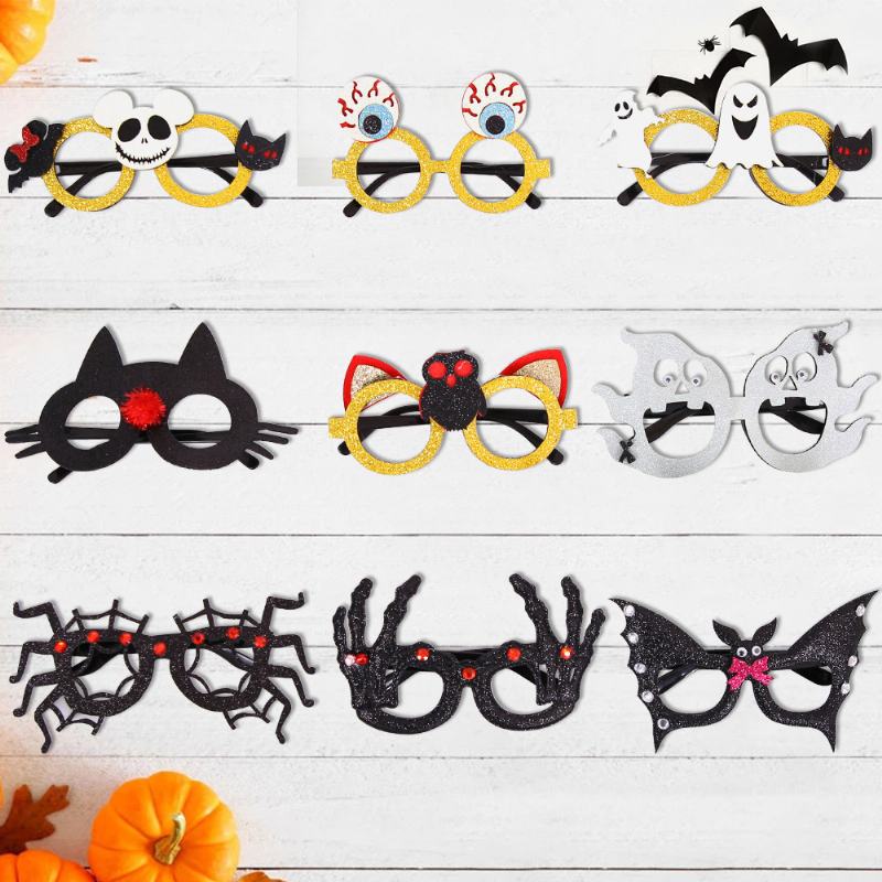 Unisex Filcowe Okulary Dla Dzieci Spider Pumpkin Skull Funny Party Decoration Okulary