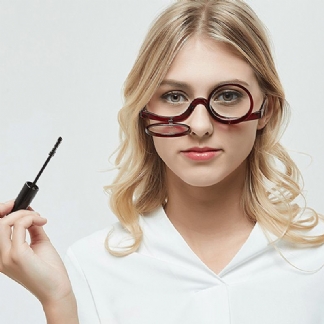 Unisex Flip-up Okrągłe Okulary Do CZytania Okulary Do Makijażu