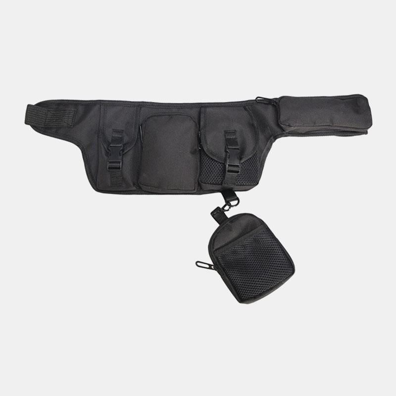 Unisex Hip-hop Style Kamuflaż Street Moda Outdoor Multi-pocket Bullet Bag Torba Biodrowa Torba Na Klatkę Piersiową