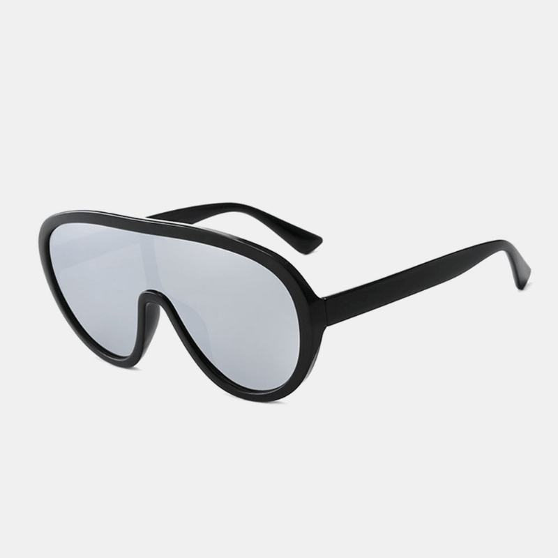 Unisex Jednoczęściowe Soczewki Duże Pełnoklatkowe Okulary Przeciwsłoneczne Z Ochroną Przed Promieniowaniem Uv Modne Okulary Przeciwsłoneczne