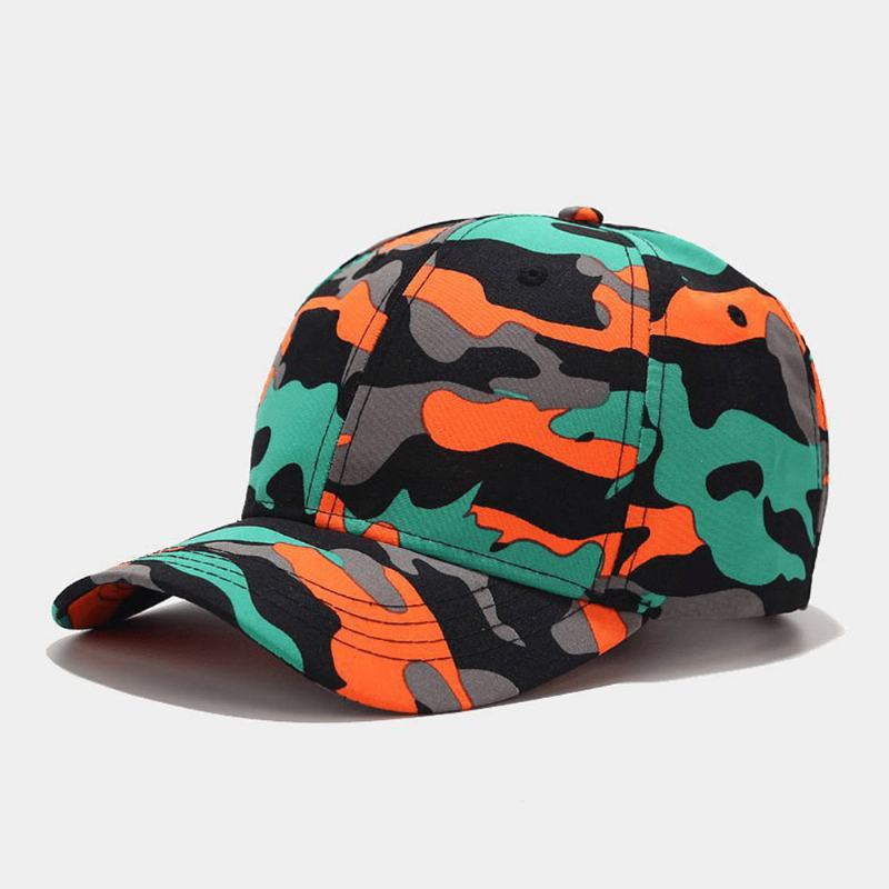 Unisex Kamuflażowa CZapka Z Daszkiem W Kolorze Graffiti Cotton Outdoor Suncreen Wild Fitted Hat