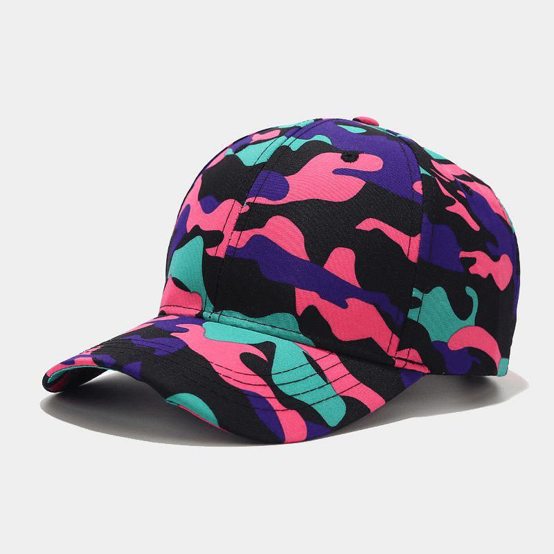 Unisex Kamuflażowa CZapka Z Daszkiem W Kolorze Graffiti Cotton Outdoor Suncreen Wild Fitted Hat