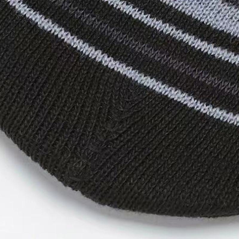 Unisex Kolorowe Paski Plus Aksamitne Zagęścić Ciepła Dzianinowa CZapka Jesienno-zimowa Ochrona Słuchu Wiatroszczelna CZapka Typu Beanie