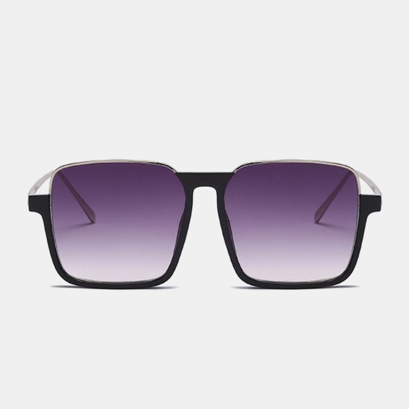 Unisex Kwadratowa Ramka Półramkowa Anty-niebieskie Lekkie Okulary Przeciwsłoneczne Anty-uv