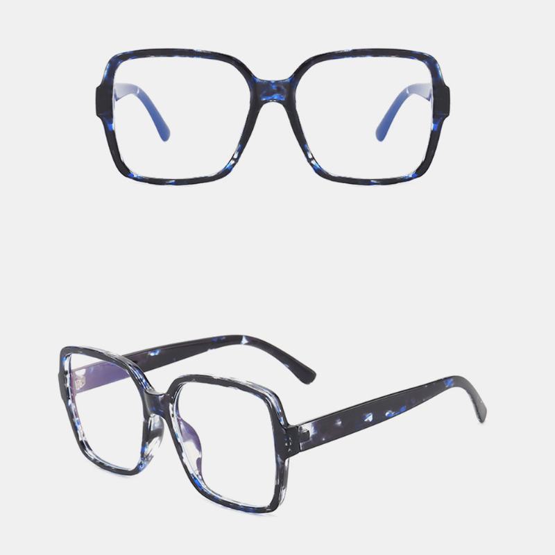 Unisex Kwadratowe Duże Oprawki Pełne Anty-niebieskie Lekkie Krótkie Okulary