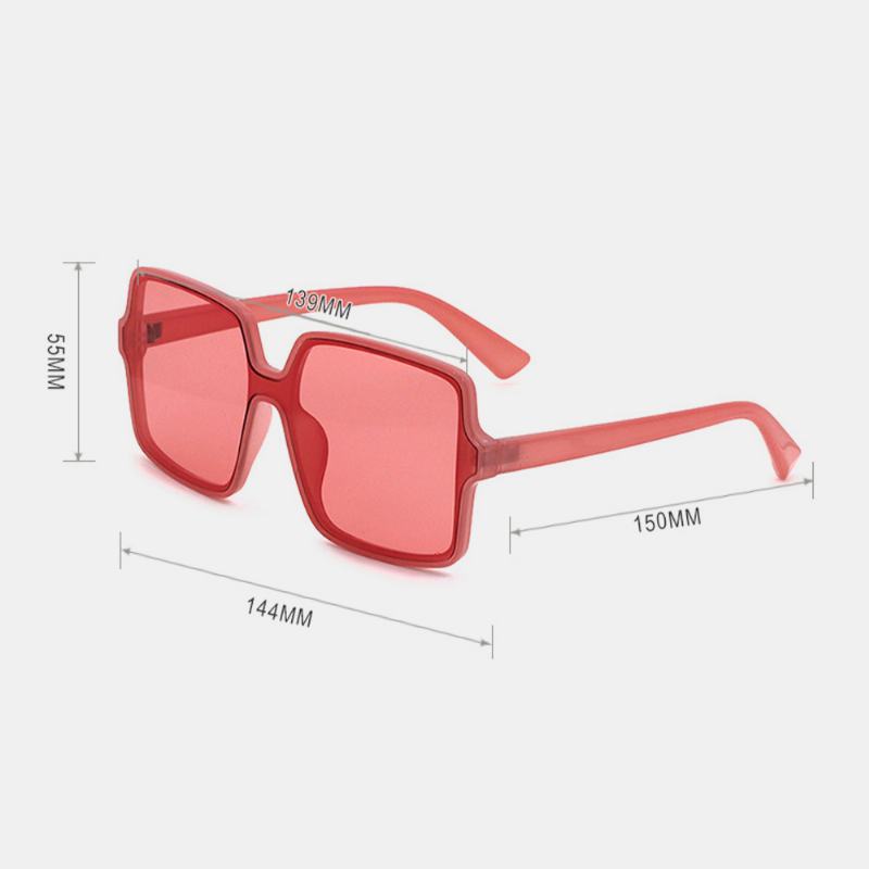 Unisex Kwadratowe Przezroczyste Okulary Przeciwsłoneczne Z Pełną Ramką Na Co Dzień
