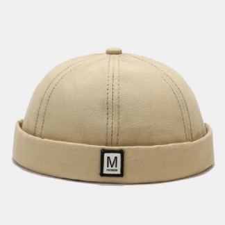 Unisex Łączenie M Letter Street Hip-hop Landlord Hat Moda Regulowana Osłona Przeciwsłoneczna CZapka Bez Rondu CZapka Z CZaszką
