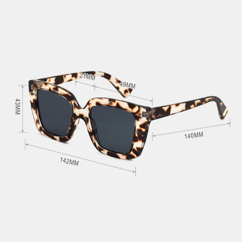 Unisex Leopard Zagęścić Pełnoklatkowe Okulary Przeciwsłoneczne Chroniące Przed Promieniowaniem Uv