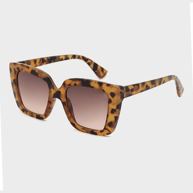 Unisex Leopard Zagęścić Pełnoklatkowe Okulary Przeciwsłoneczne Chroniące Przed Promieniowaniem Uv