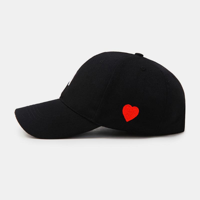 Unisex Letter A Love Heart Pattern Kapelusz Przeciwsłoneczny Outdoor Casual Sunshade Baseball Caps