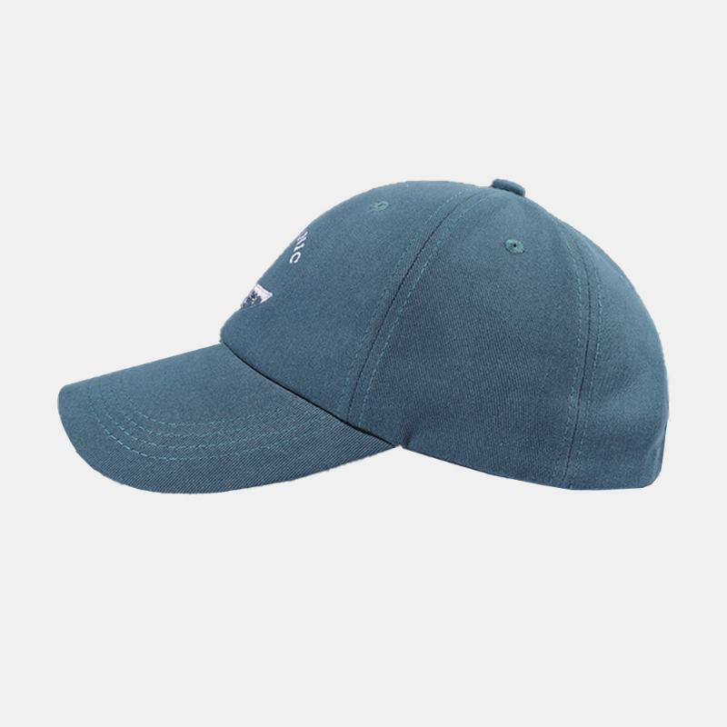 Unisex Litery Haftowane CZapki Z Daszkiem Bawełniane Małe Rybki Wzór Prosty Krem Przeciwsłoneczny Ivy Cap