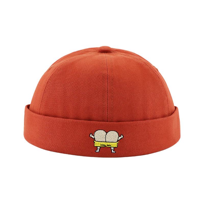 Unisex Melon Hat Summer Cienka Sekcja Hip Hop Landlord Hat Retro Leisure Street Brimless Hats