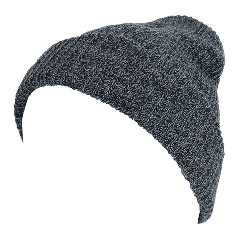 Unisex Mężczyźni Kobiety Stripe Dzianinowa CZapka Beanie Pure Color Elastyczna Zimowa Ciepła CZapka