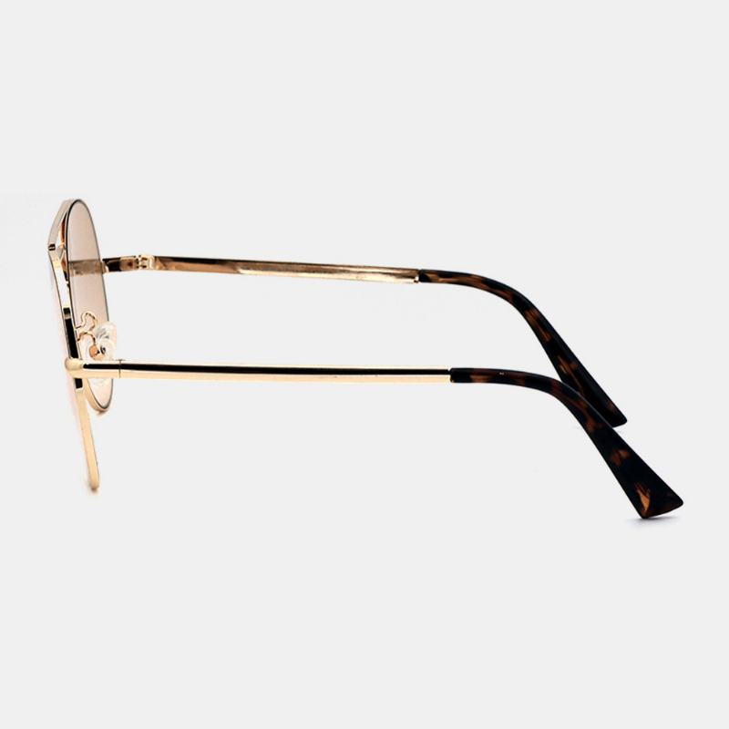 Unisex Metalowe Wąskie Obręcze Z Pełną Ramką Modne Codzienne Okulary Przeciwsłoneczne Z Ochroną Przed Promieniowaniem Uv