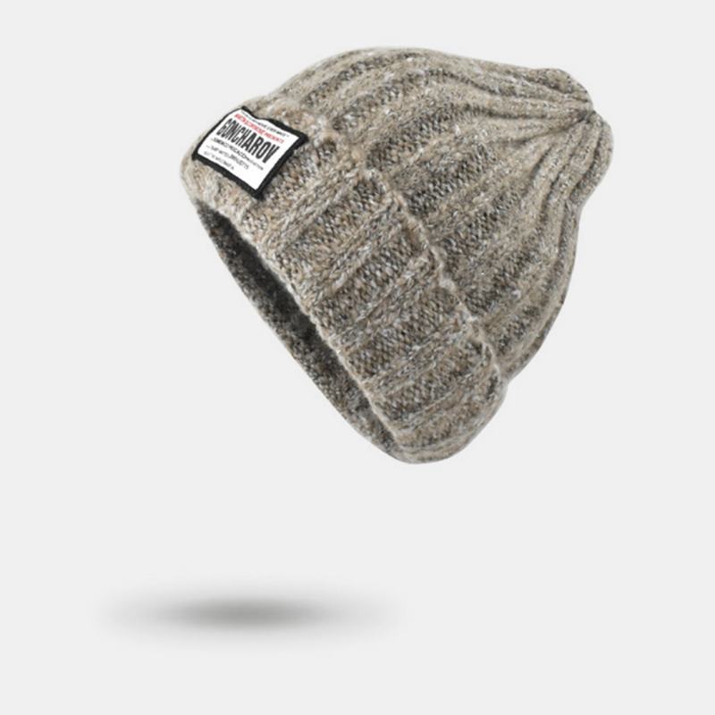 Unisex Mieszana Kolorowa Dzianinowa Żakardowa Naszywka Z Materiału Na Wszystkie Mecze Ciepła CZapka Beanie