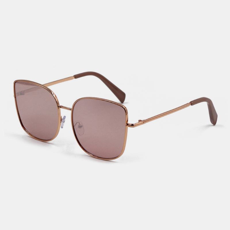 Unisex Moda Metal Square Full Frame Wąska Ramka Okulary Przeciwsłoneczne Chroniące Przed Promieniowaniem Uv