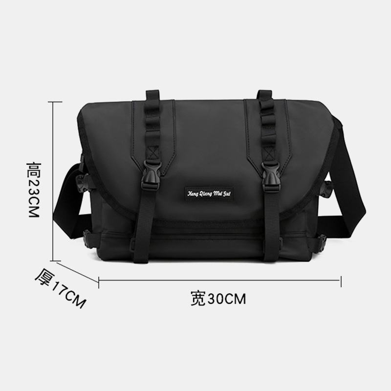 Unisex Nylonowy Regulowany Pasek Na Ramię Multi-kieszenie Torby Crossbody Casual Back Anti-theft Pocket Messenger Bag Torba Na Ramię