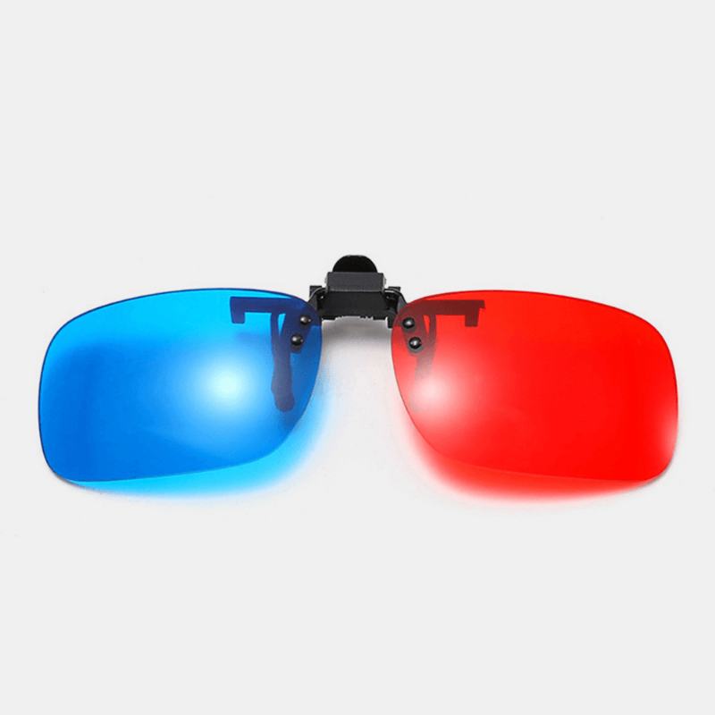 Unisex Okulary Stereo 3d Clip Lens Cinema Film Red And Blue Universal Glasses Lens Z Etui