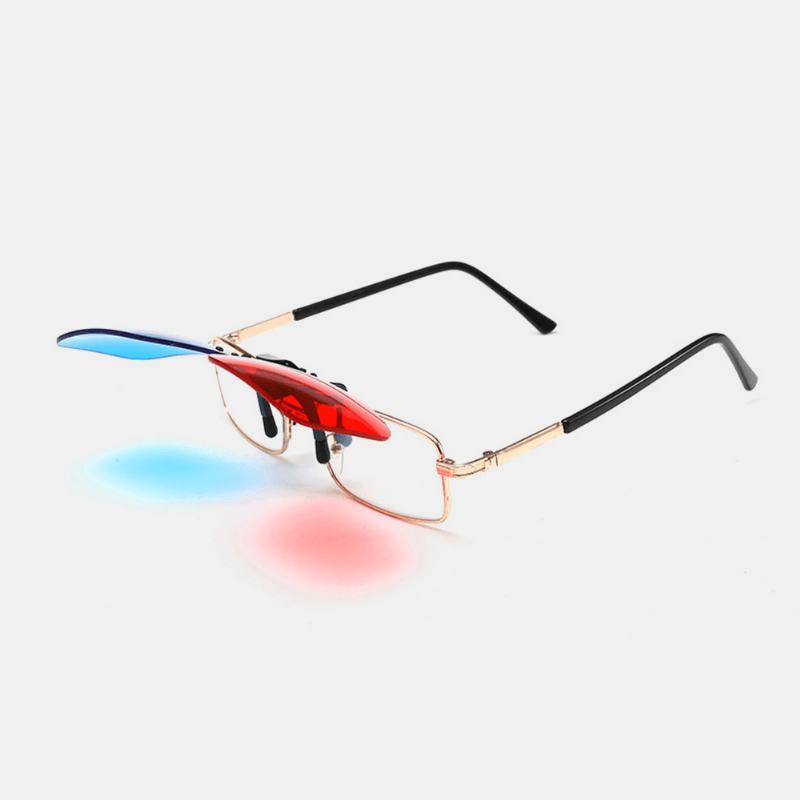 Unisex Okulary Stereo 3d Clip Lens Cinema Film Red And Blue Universal Glasses Lens Z Etui